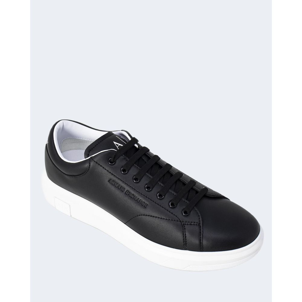 Svarta lädersneakers