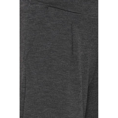 ICHI Gray Recycled Polyester Flared Pants