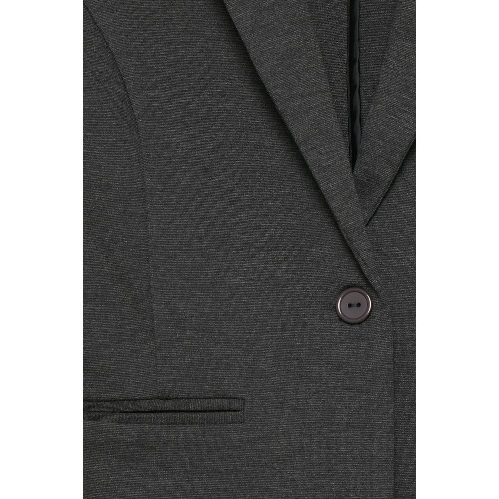 Grå polyesterblazer