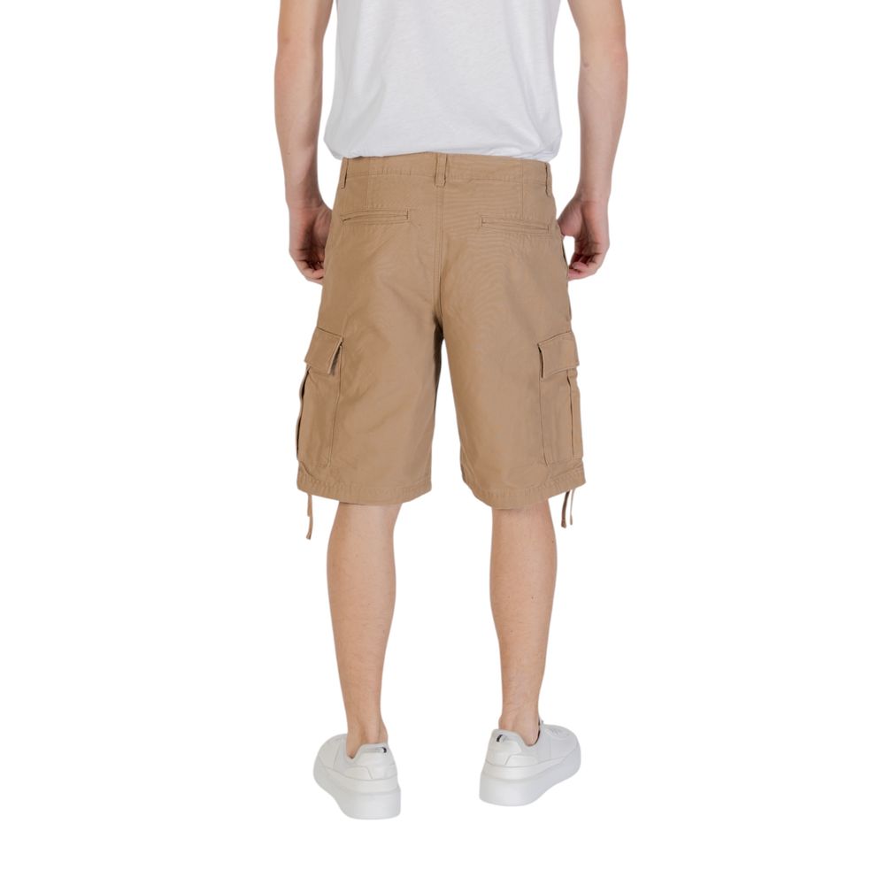 Beige bomullsbermuda