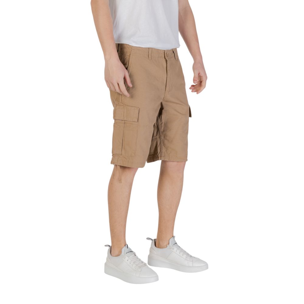 Beige bomullsbermuda