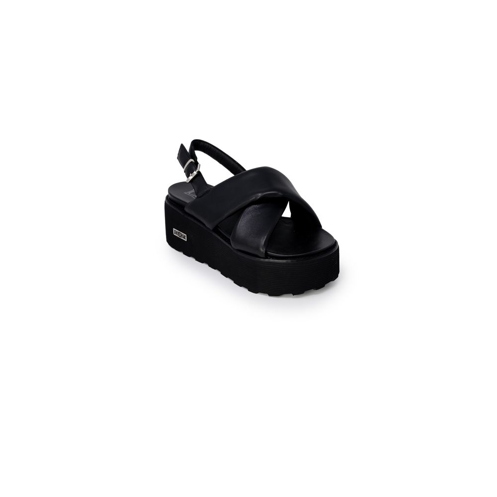 Svart lädersandal