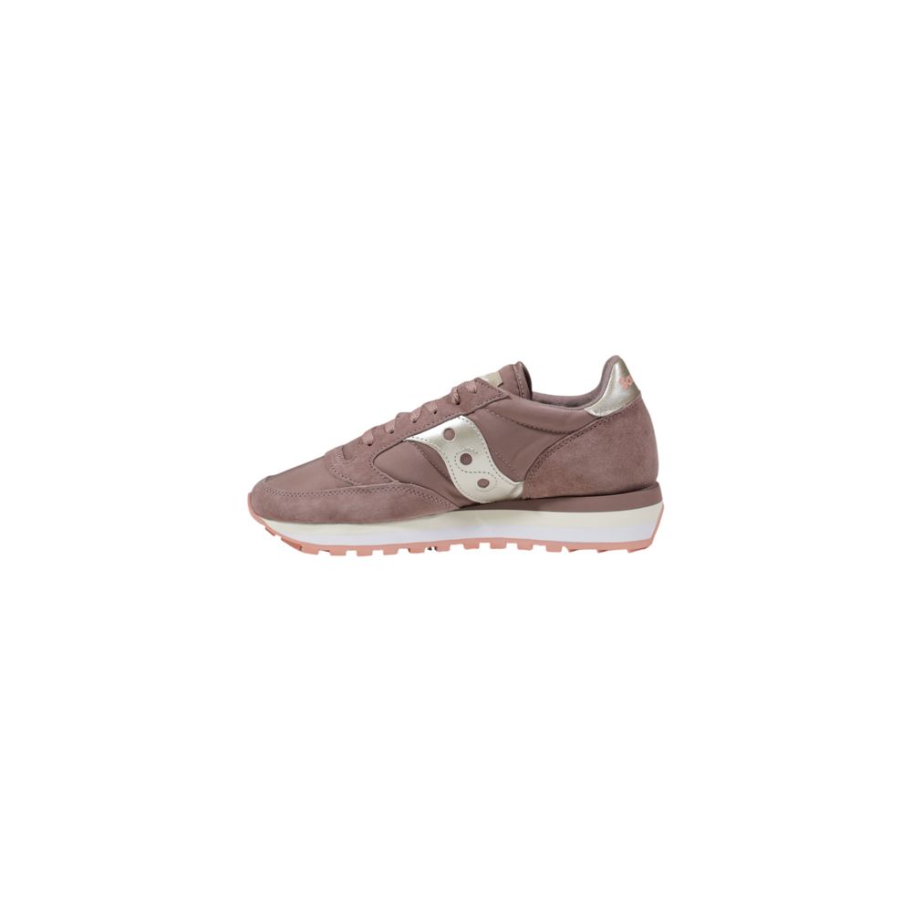 Rosa mocka-lädersneaker