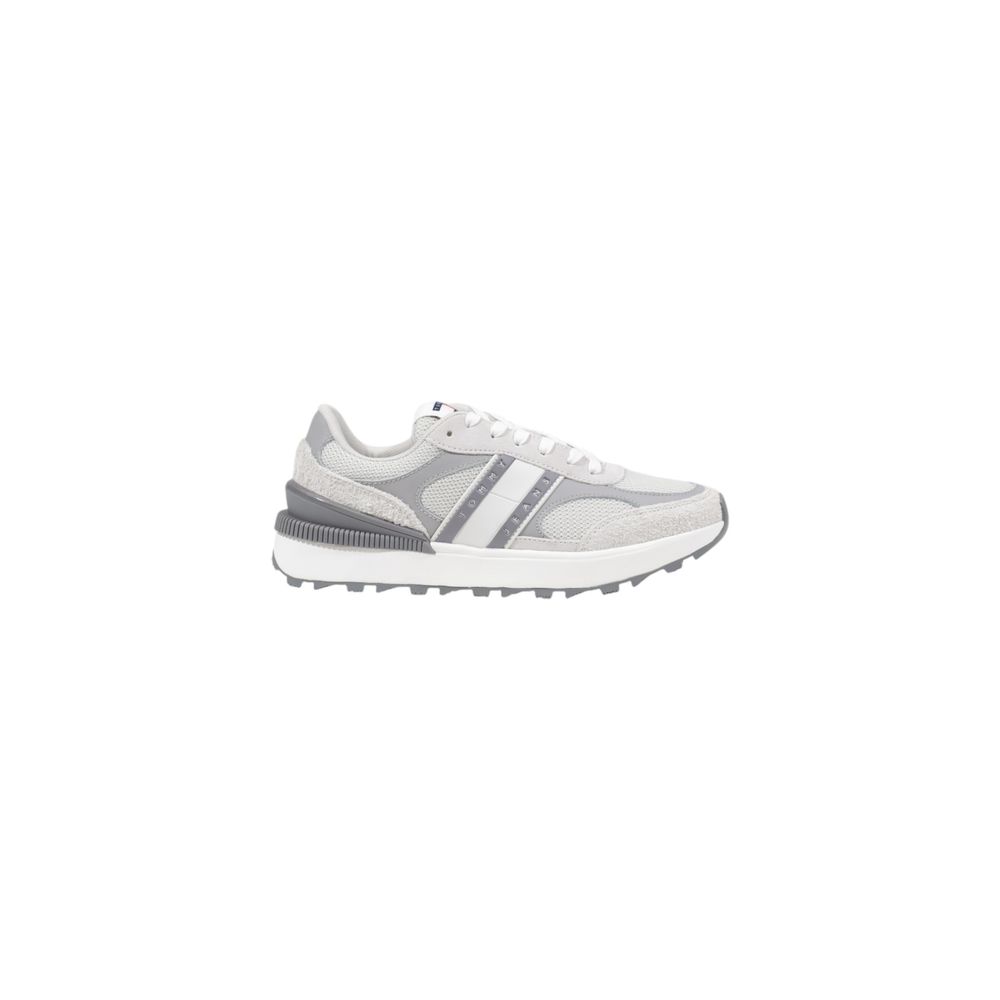 Grå mocka-lädersneaker