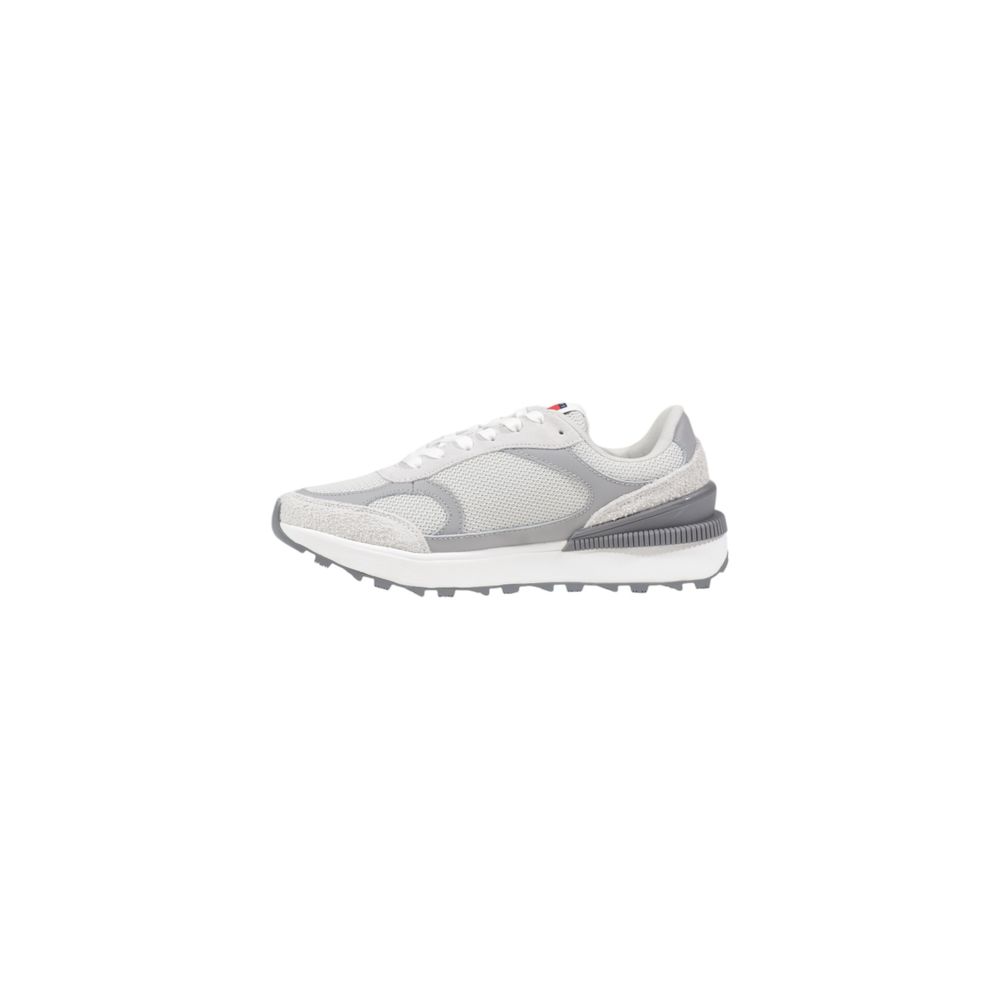 Grå mocka-lädersneaker