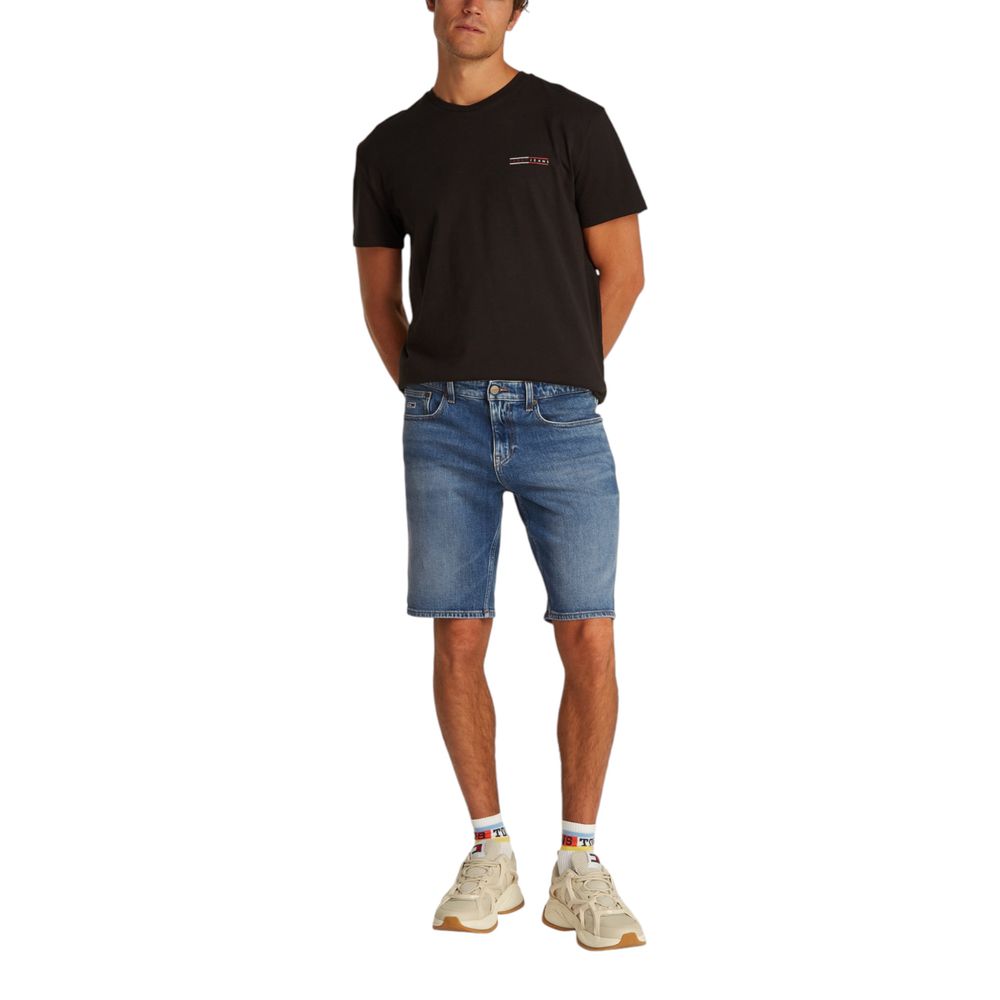 Blå återvunnen bomull Bermuda