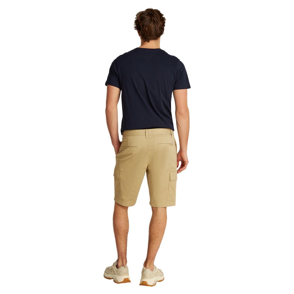 Beige bomullsbermuda