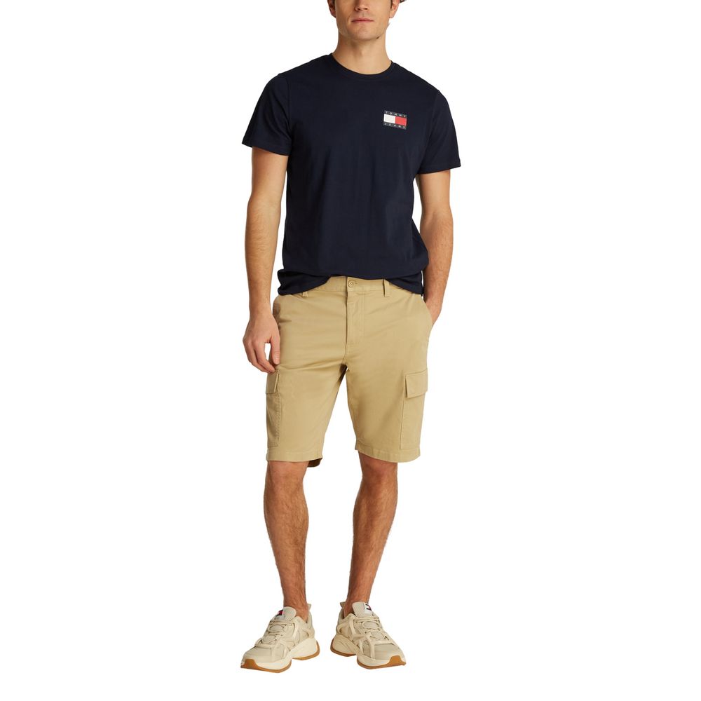 Beige bomullsbermuda