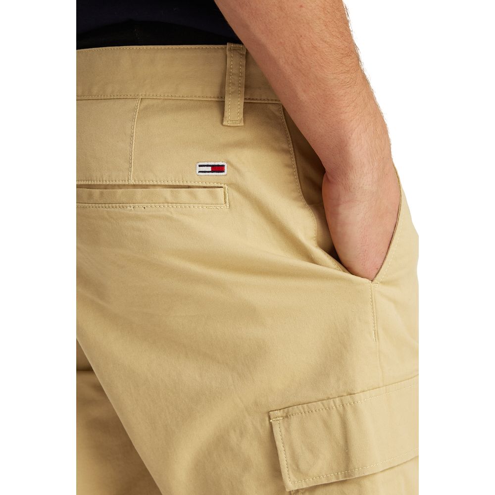Beige bomullsbermuda
