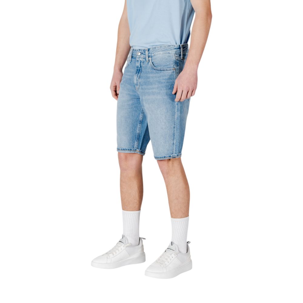 Blå bomullsbermuda
