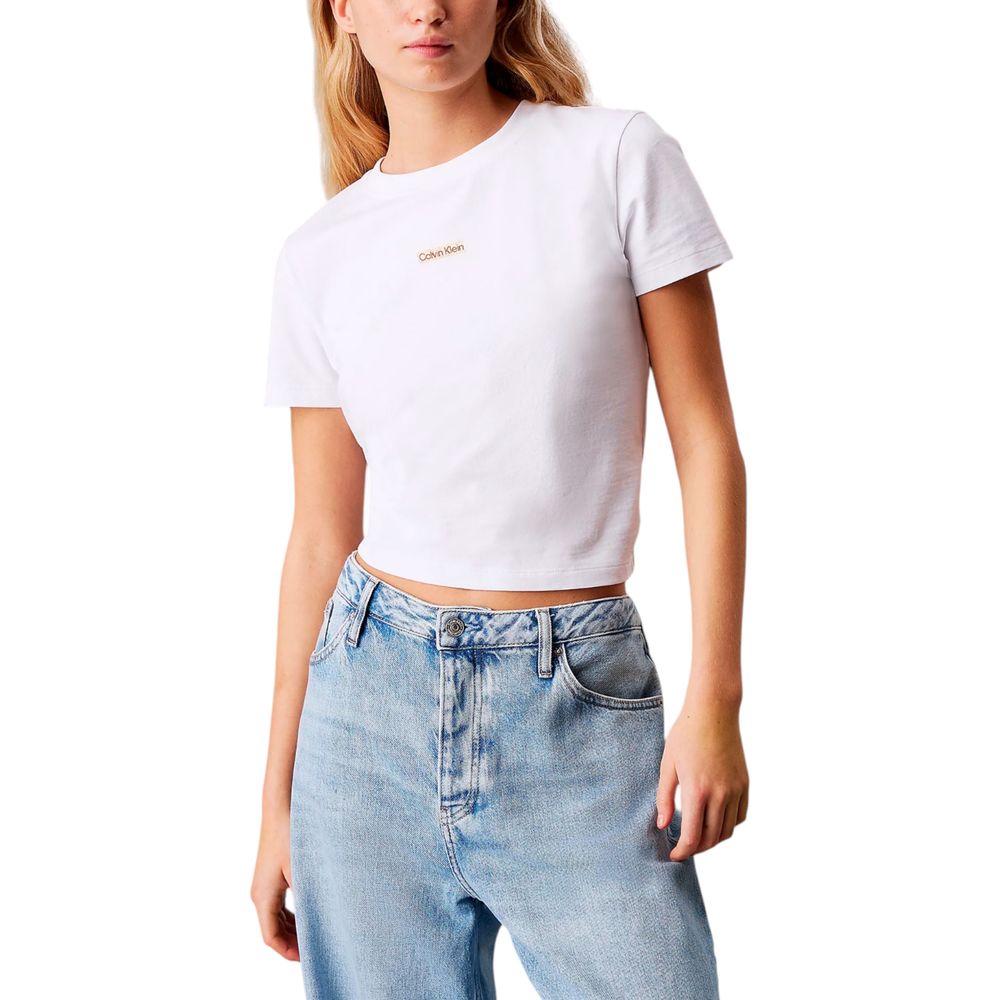 Vit t-shirt i återvunnen bomull