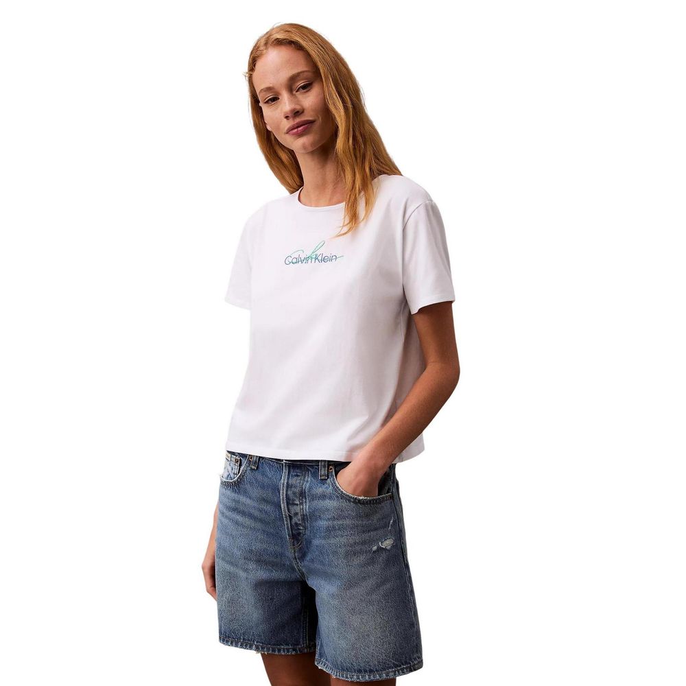 Vit t-shirt i återvunnen bomull