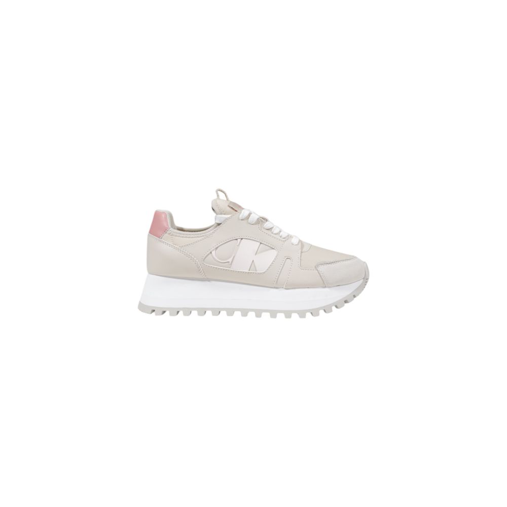 Beige polyestersneaker