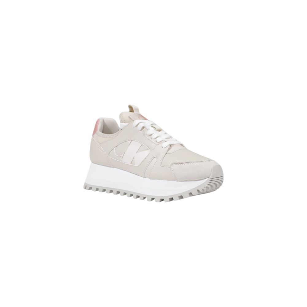 Beige polyestersneaker