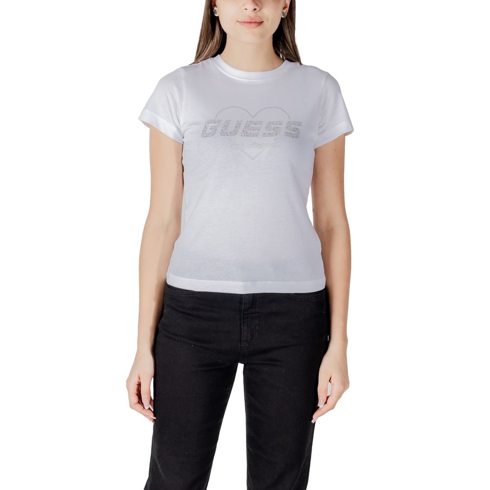 Vit bomulls-T-shirt