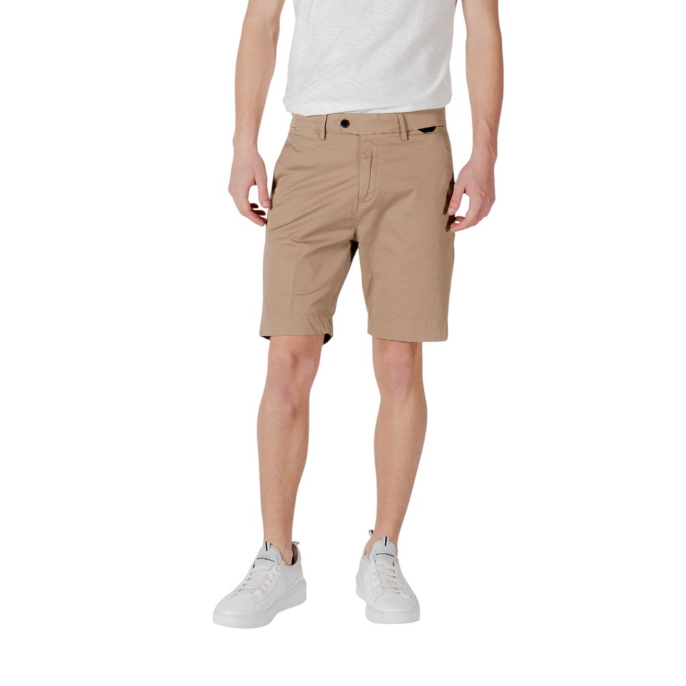 Beige bomullsbermuda
