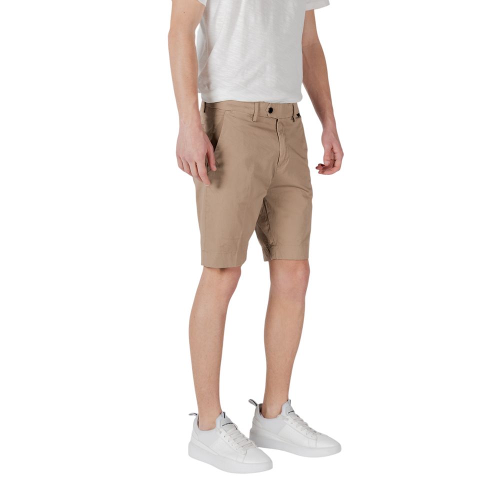 Beige bomullsbermuda