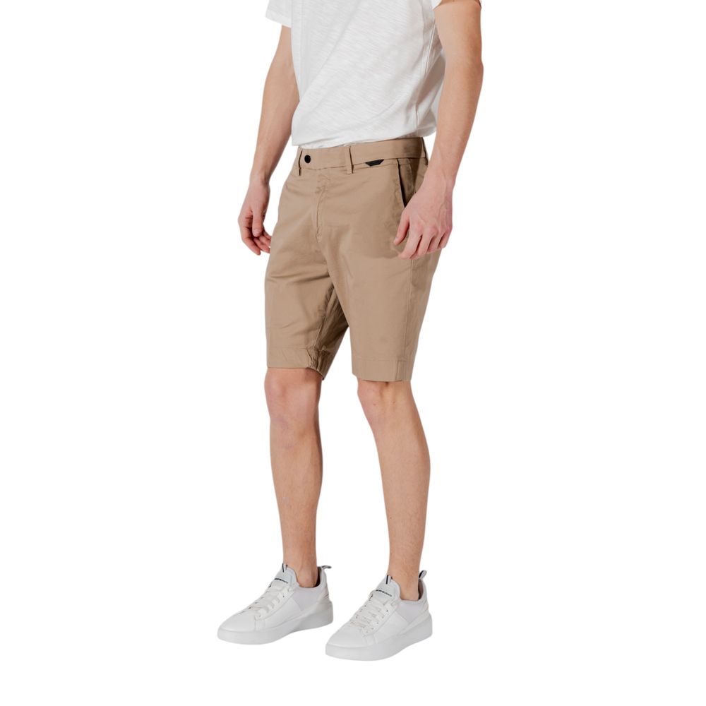 Beige bomullsbermuda