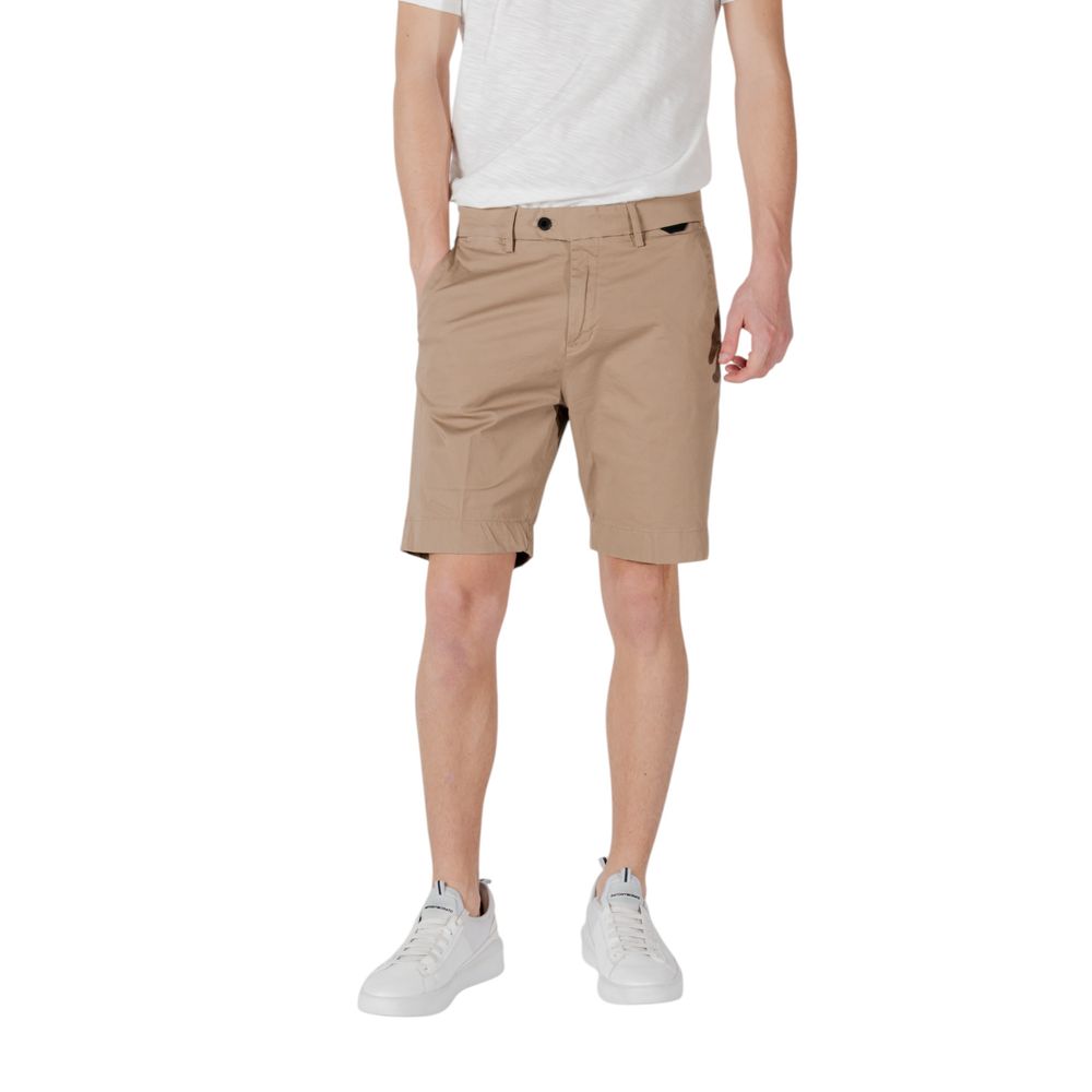 Beige bomullsbermuda