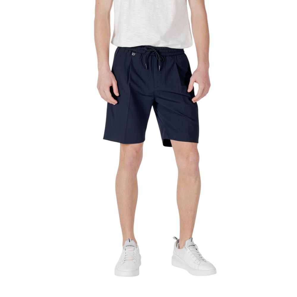 Blå polyester Bermuda