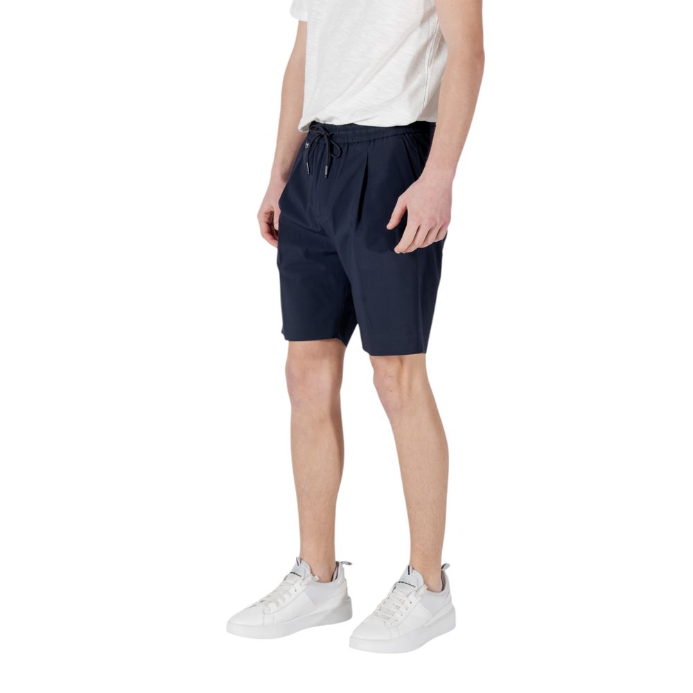Blå polyester Bermuda