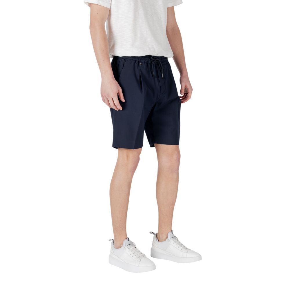 Blå polyester Bermuda