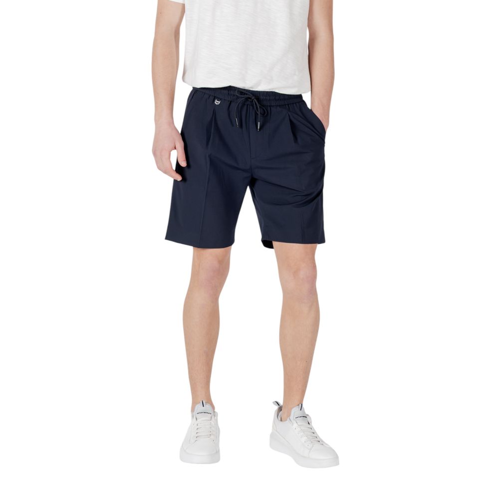 Blå polyester Bermuda