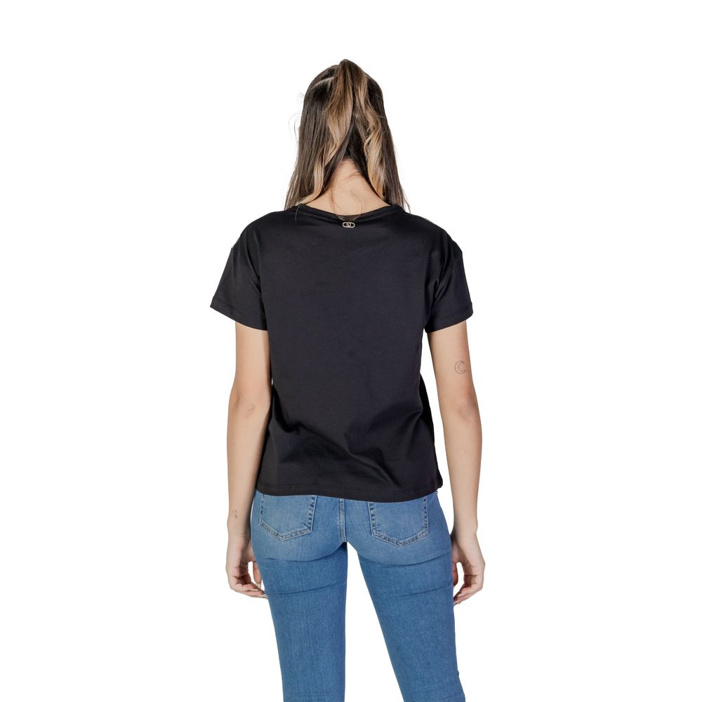 Svart bomulls-T-shirt