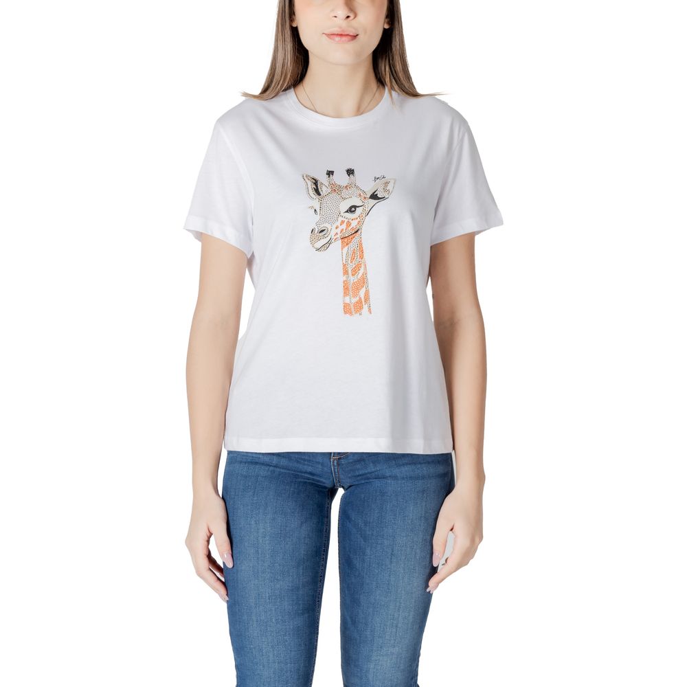 Vit bomulls-T-shirt