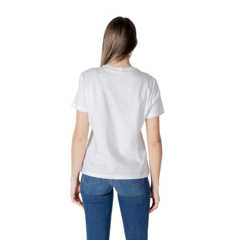 Vit bomulls-T-shirt