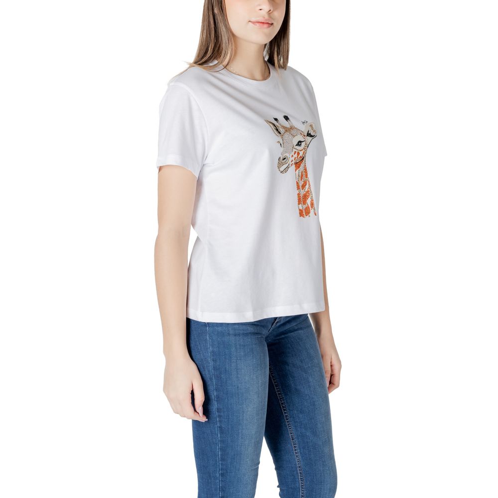 Vit bomulls-T-shirt