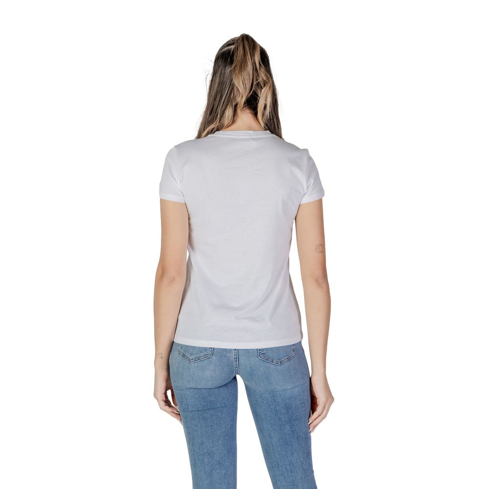 Vit bomulls-T-shirt