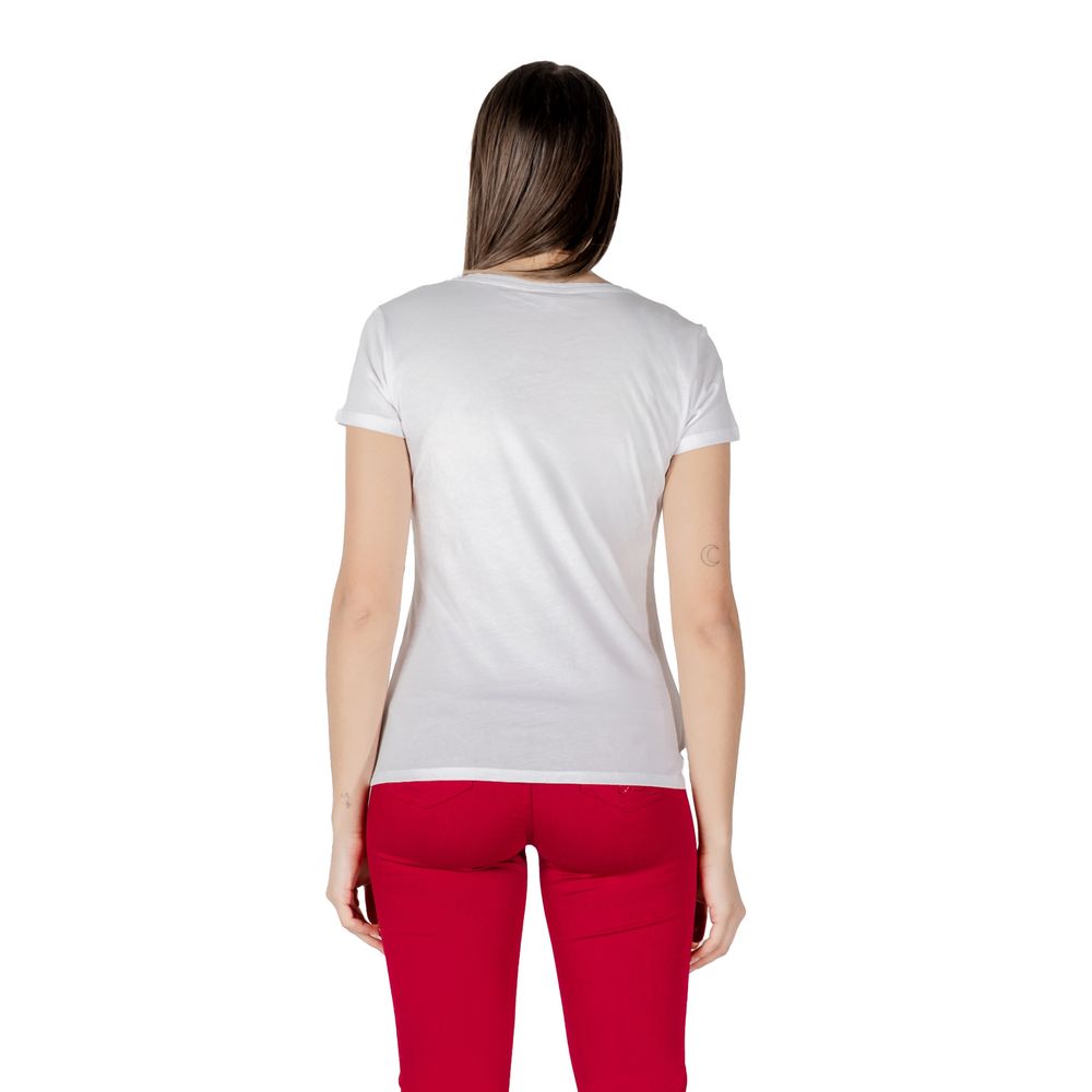 Tvåfärgad bomulls-t-shirt