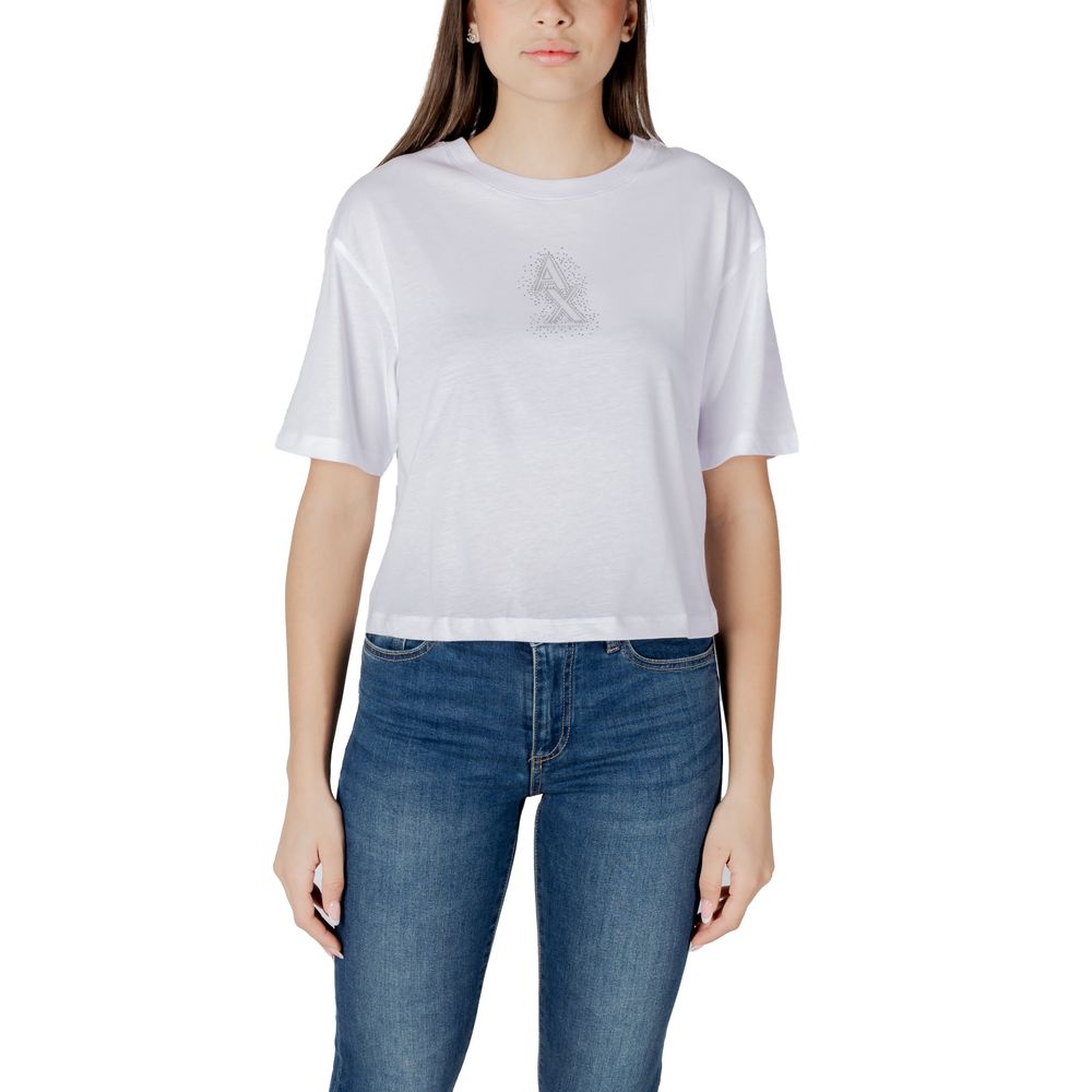 Vit bomulls-T-shirt