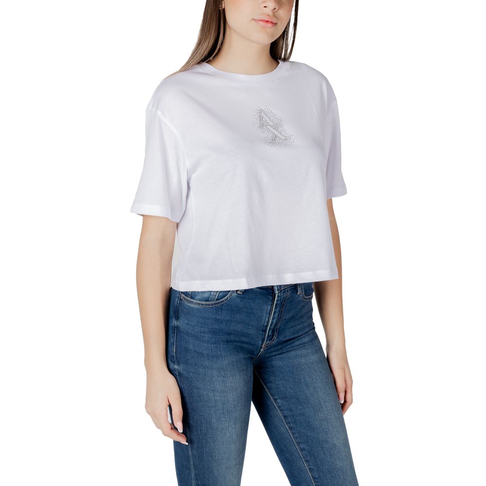 Vit bomulls-T-shirt