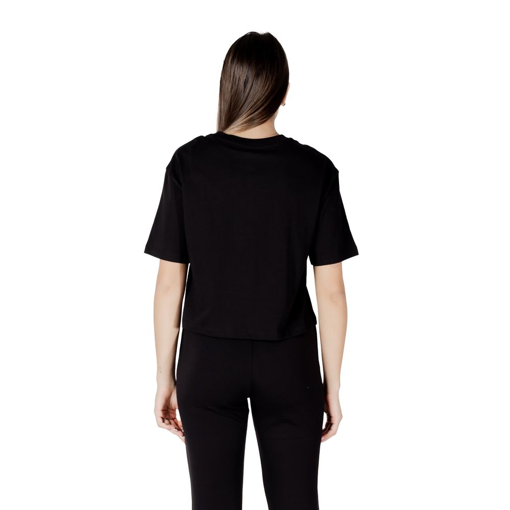 Svart bomulls-T-shirt