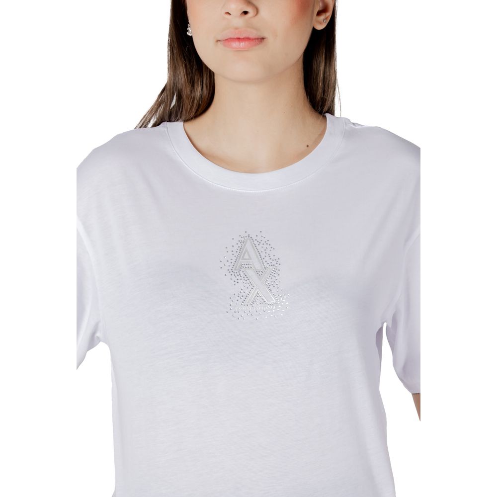 Vit bomulls-T-shirt
