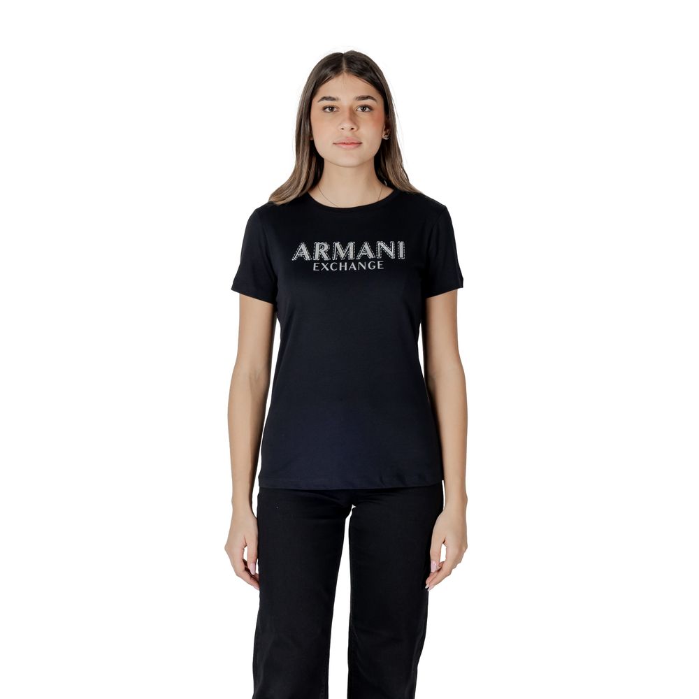 Svart bomulls-T-shirt