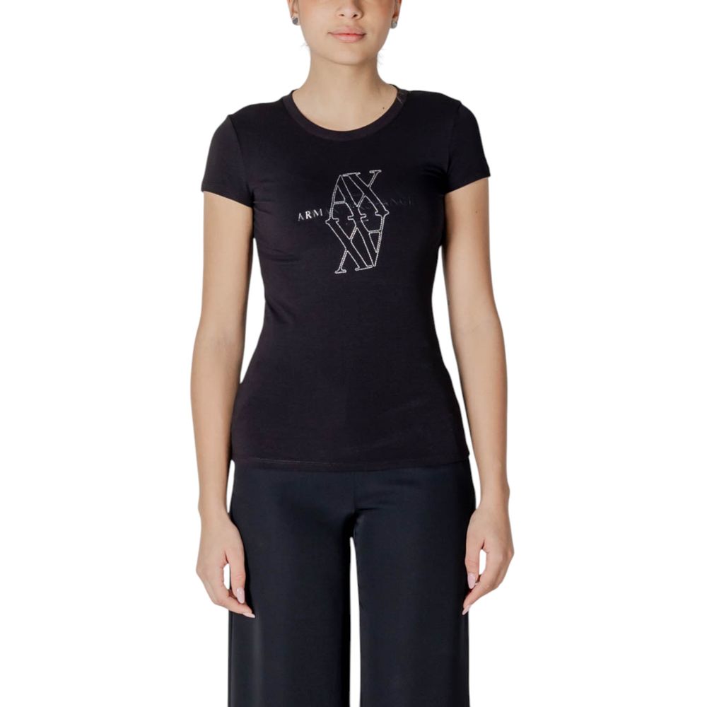 Svart bomulls-T-shirt
