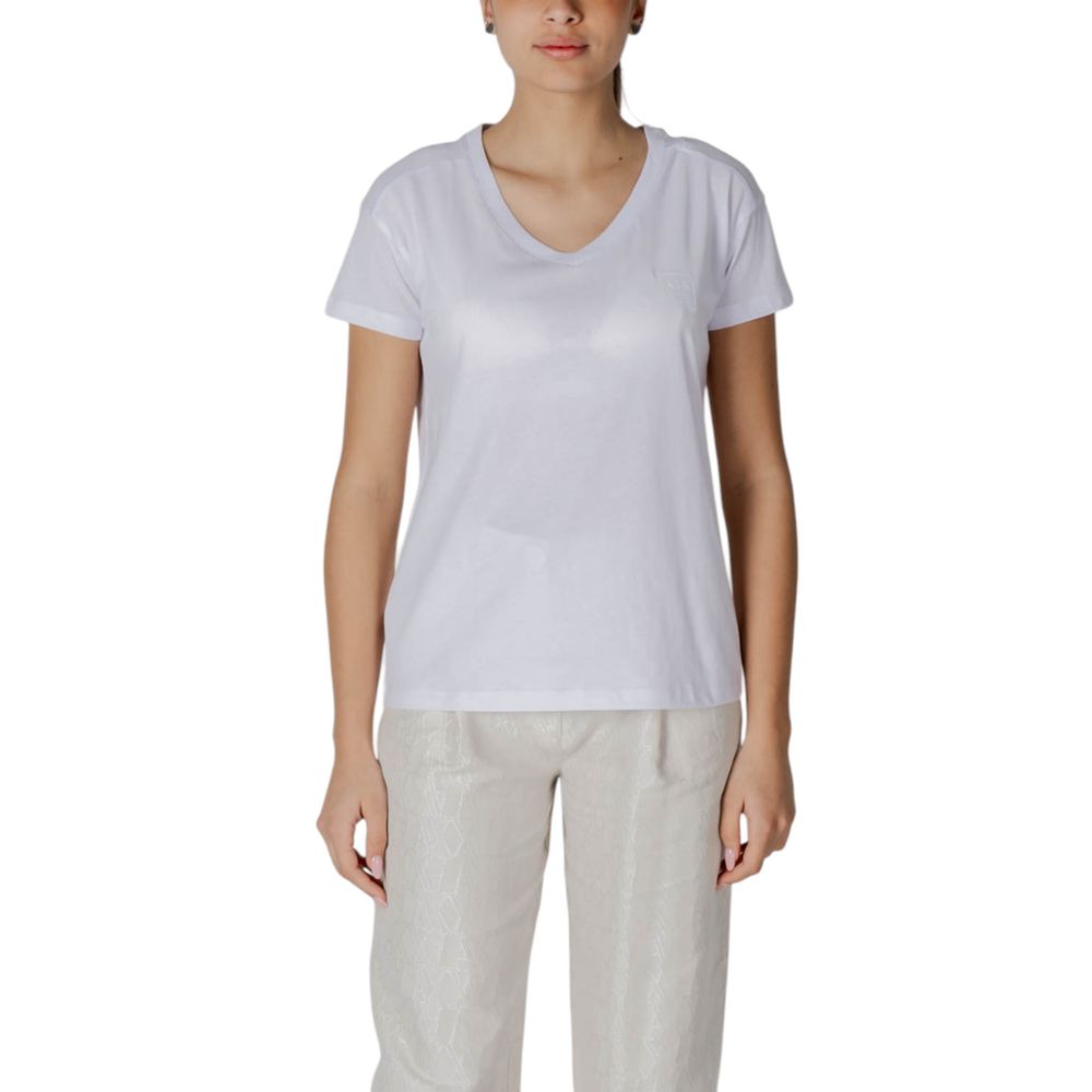 Vit bomulls-T-shirt