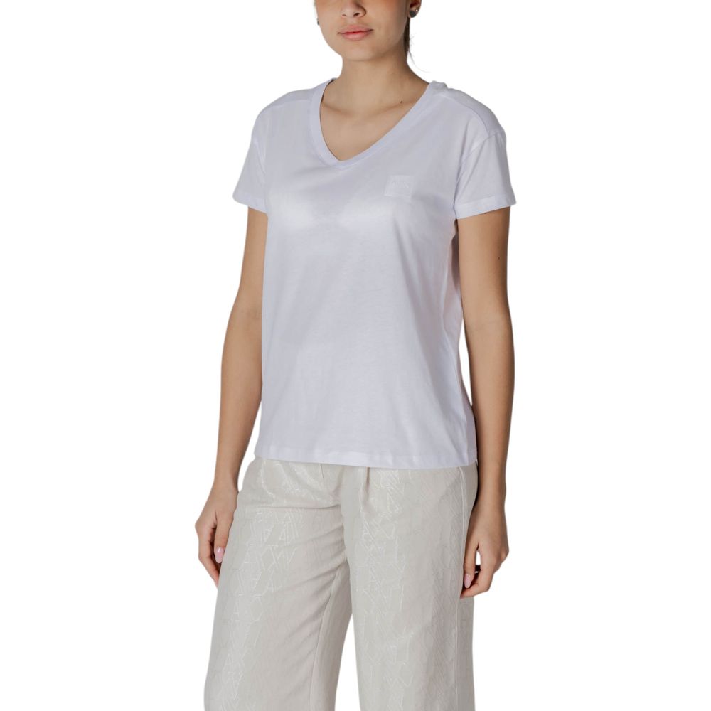 Vit bomulls-T-shirt