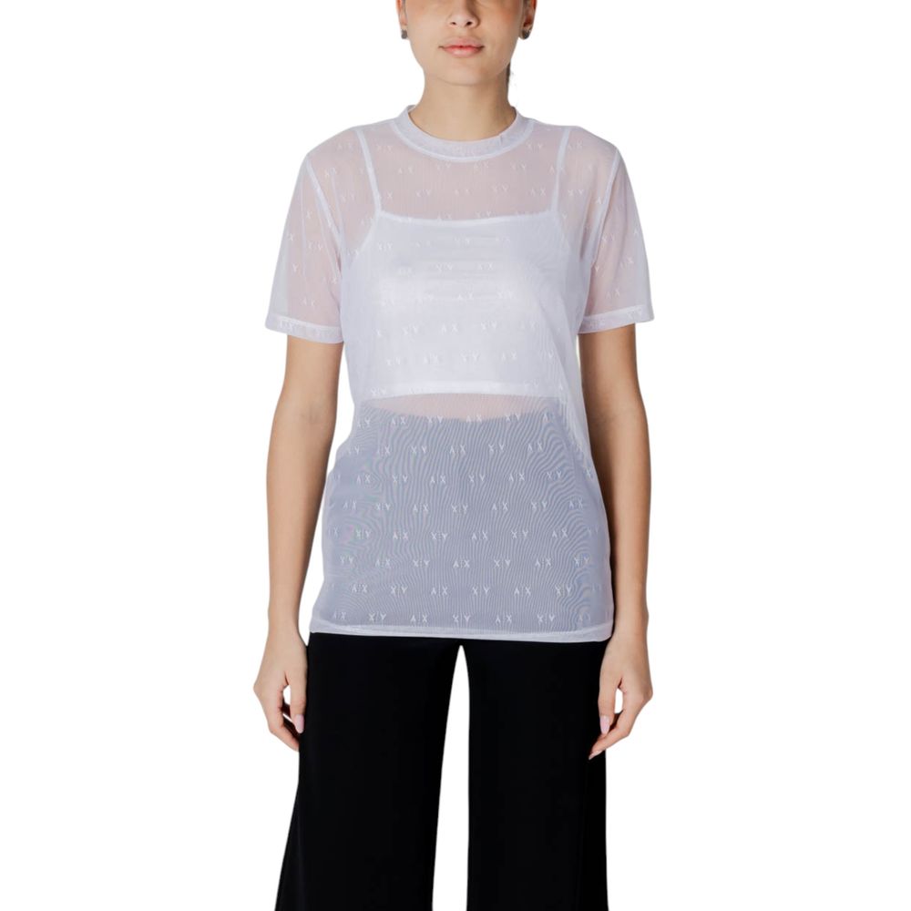 Vit polyamid-t-shirt