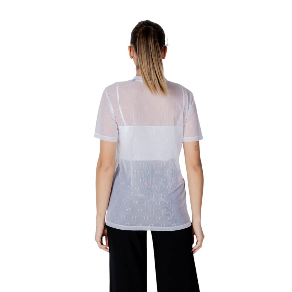 Vit polyamid-t-shirt