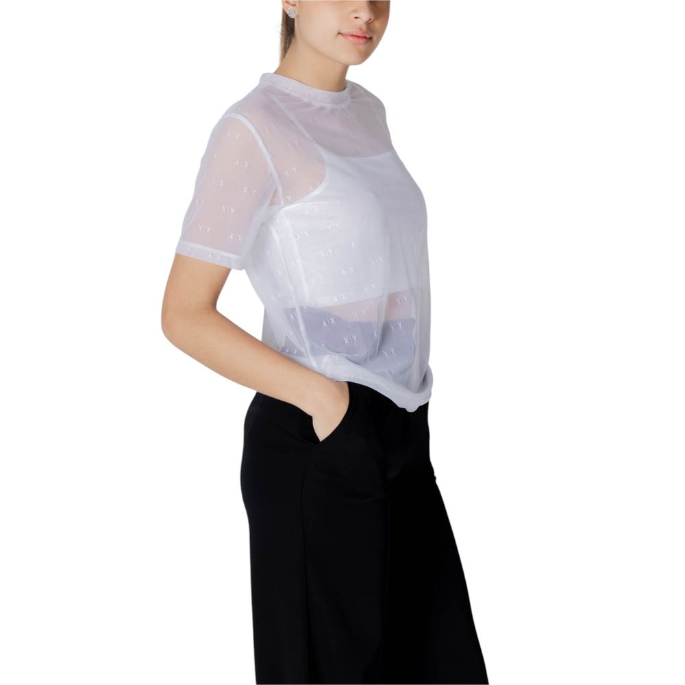 Vit polyamid-t-shirt
