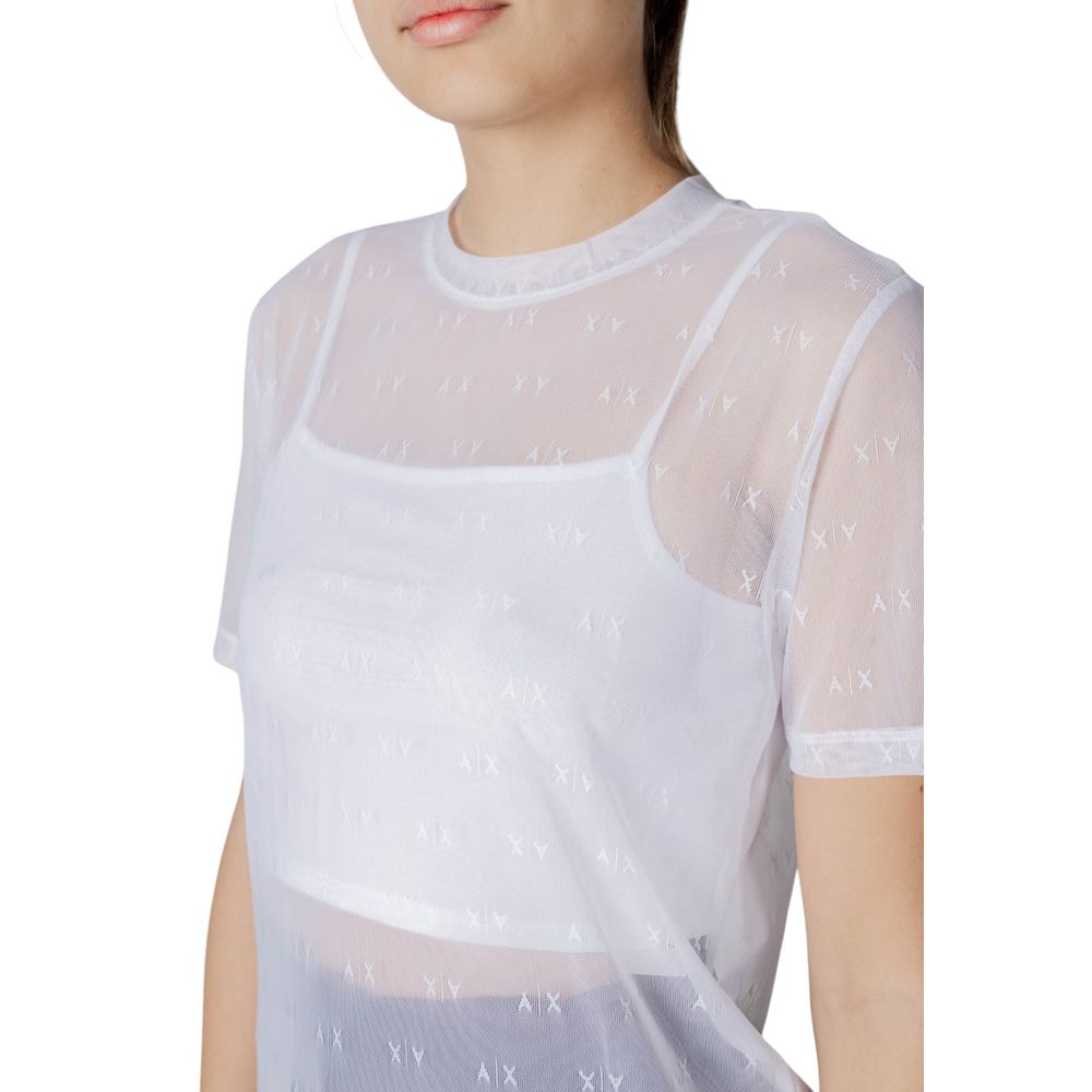 Vit polyamid-t-shirt