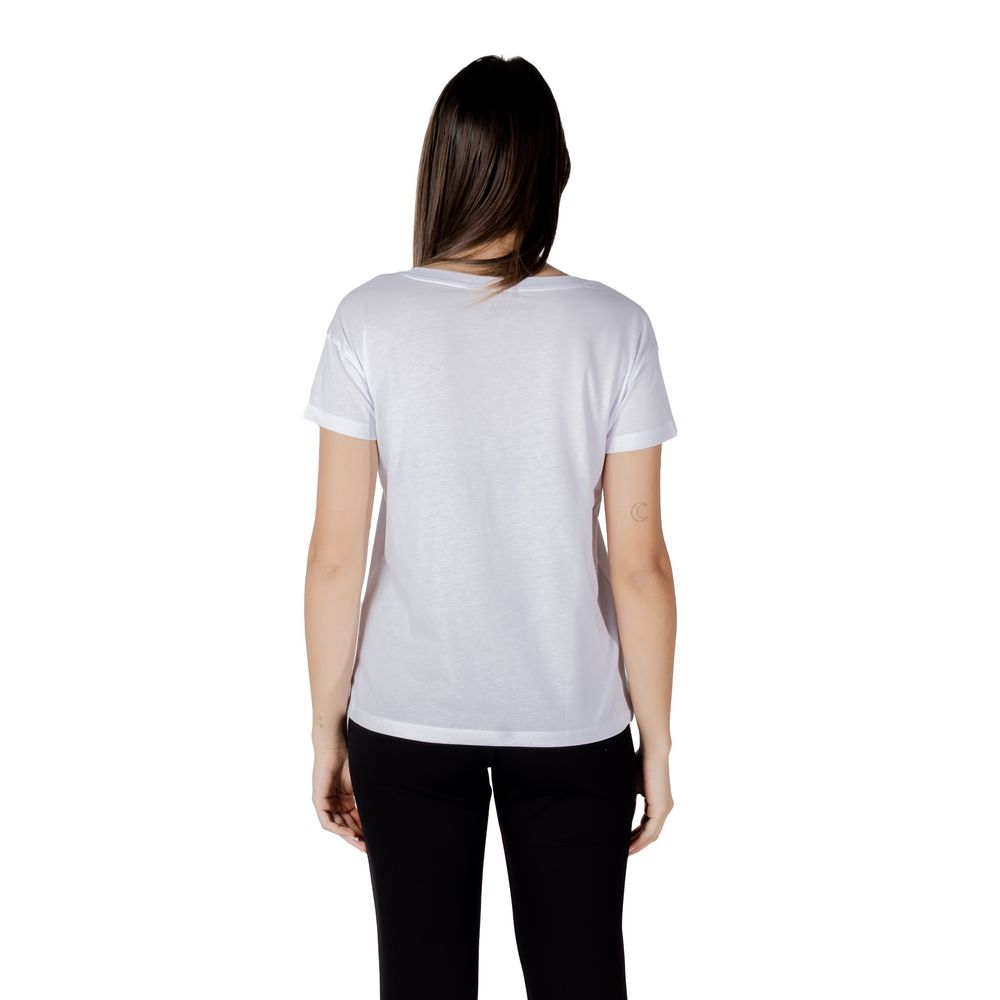 Vit bomulls-T-shirt