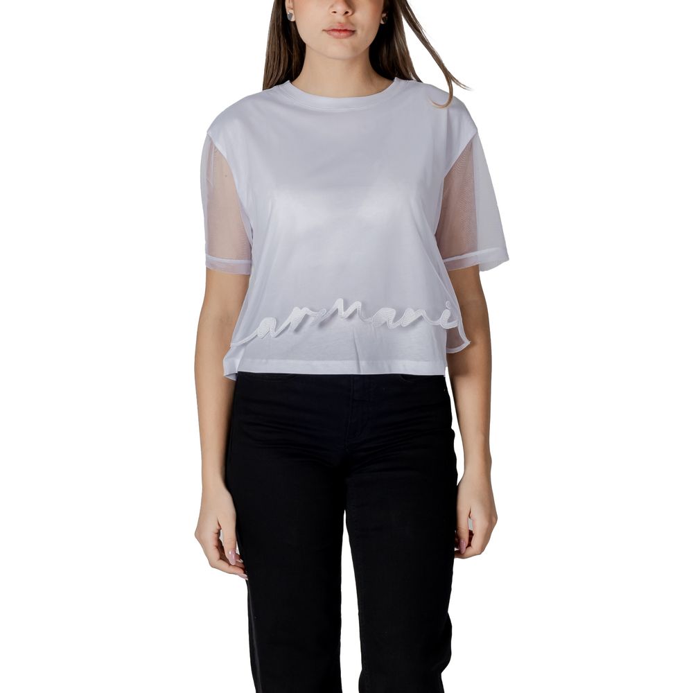 Vit bomulls-T-shirt