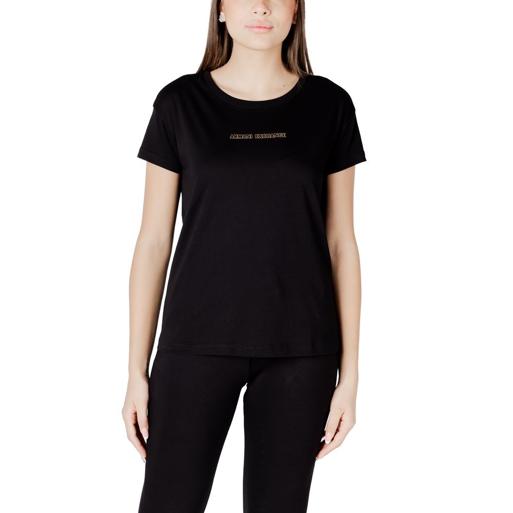 Svart bomulls-T-shirt
