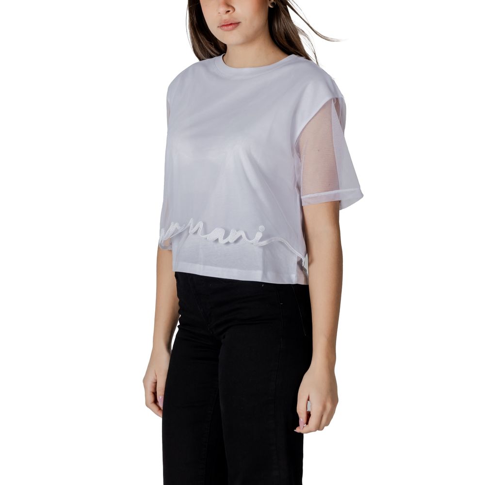 Vit bomulls-T-shirt