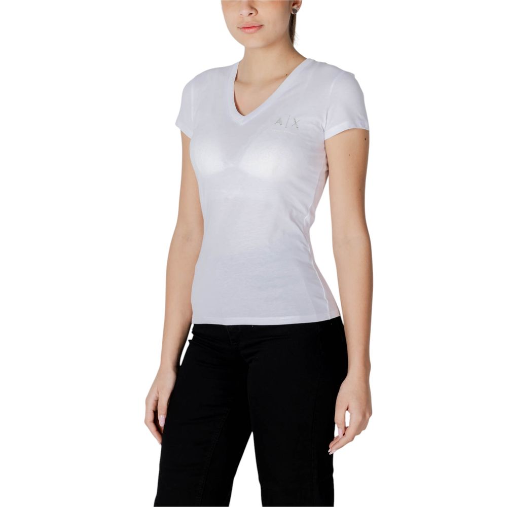 Vit bomulls-T-shirt